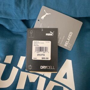 PUMA sweatshirt hoodie - Size 2XL - blueish teal color - Drycell technology